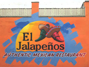 Logo on building